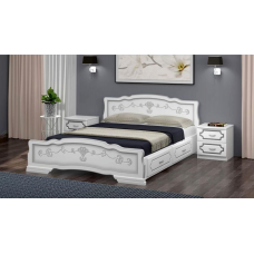 Кровать "Карина-6" Белый Жемчуг, с ящиками