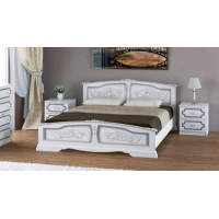 Кровать "Елена" белый жемчуг